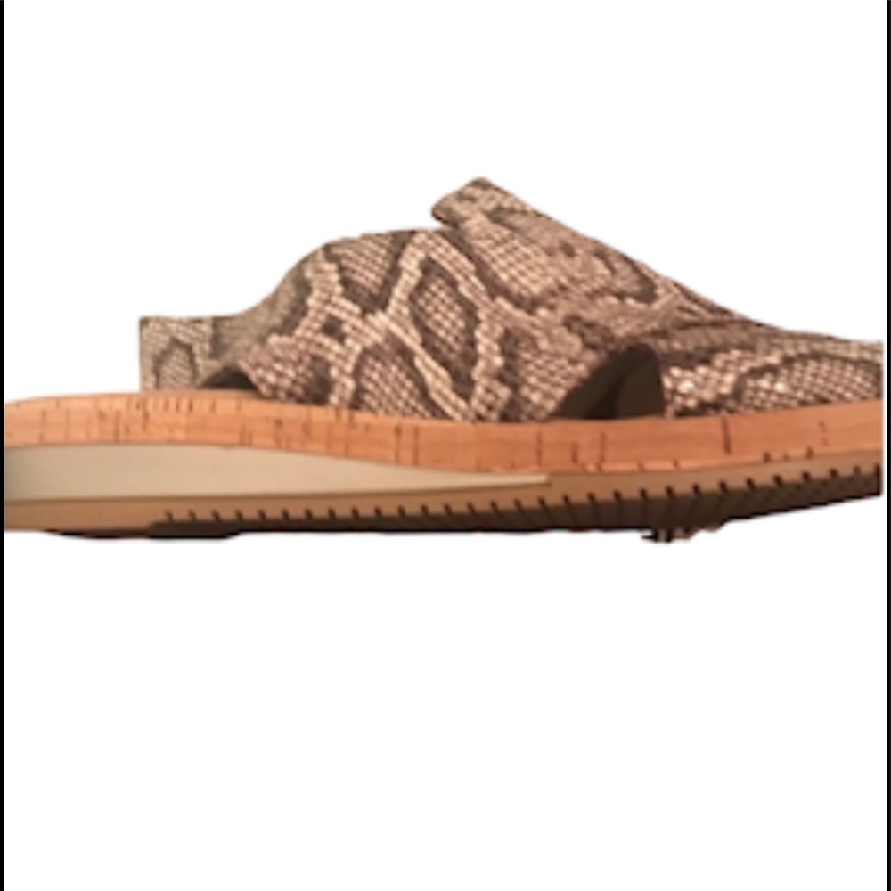 SESTO MEUCCI Sylke Women’s Snake Print Flatform Slide Sandal Cork Size 8M NEW